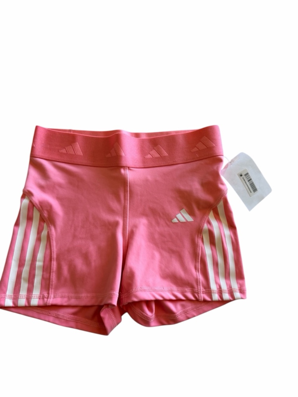 Adidas Pink High-Waisted Athletic Shorts Size S